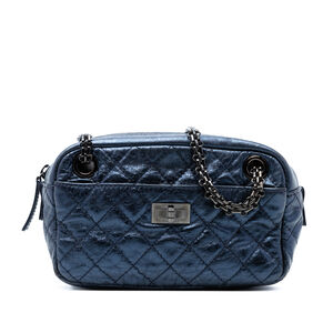 Pre-Loved Chanel Small Metallic Quilted Aged Calfskin Reissue Camera Bag
